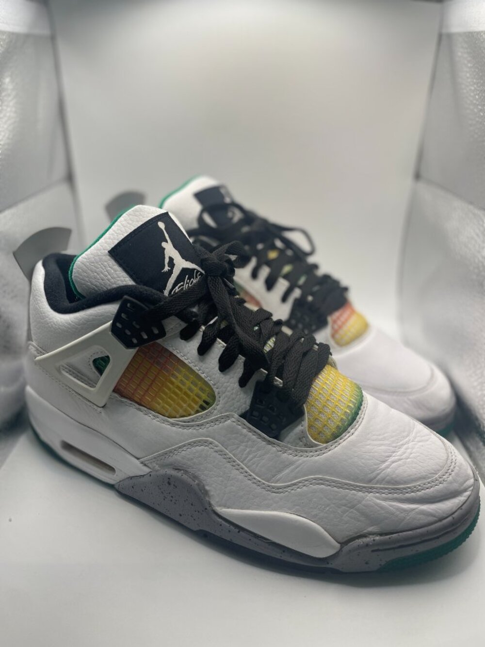 Authentic Women's Air Jordan 4 Rasta Retro! ( 80% OFF)